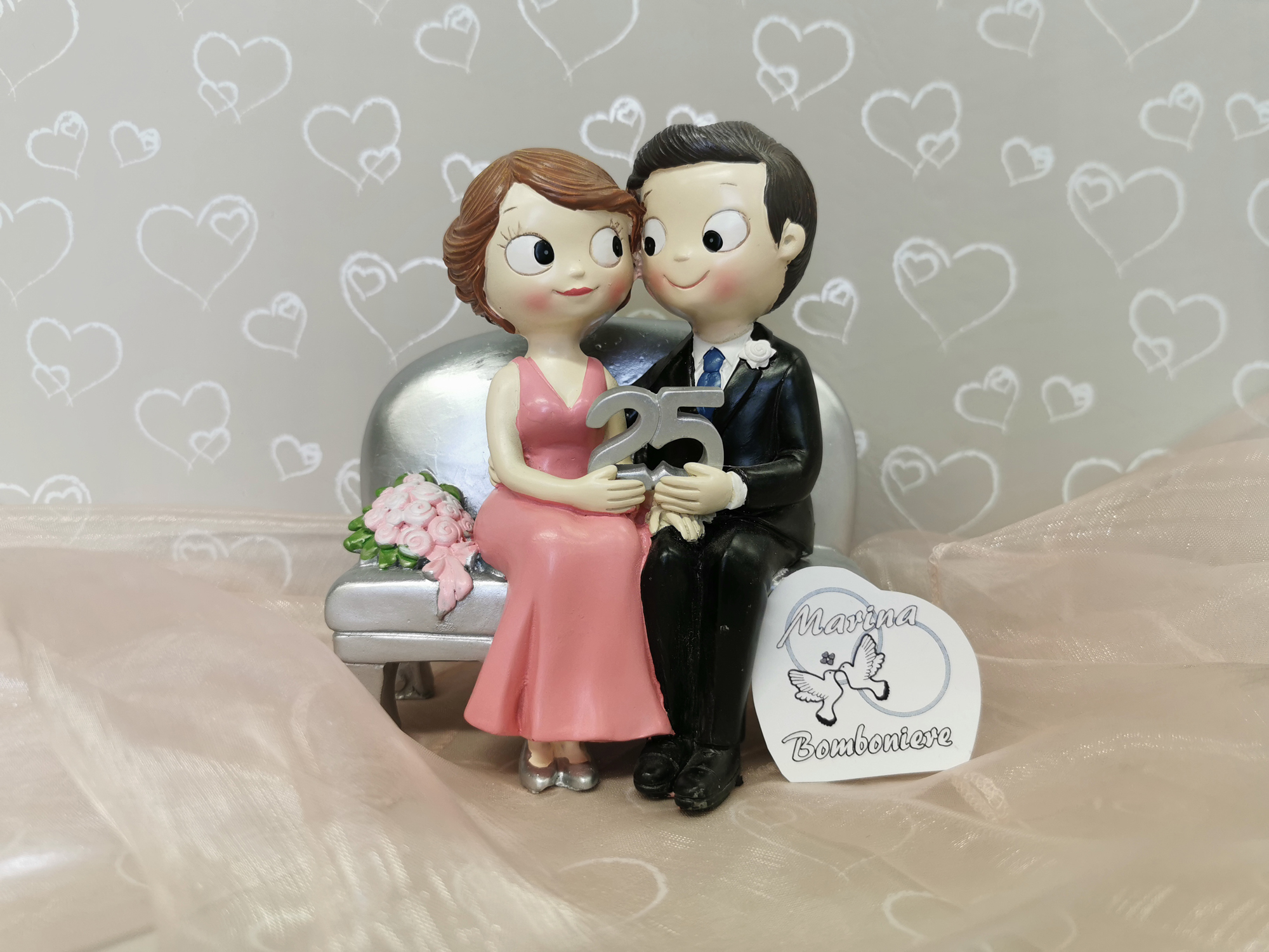 cake topper 25° anniversario