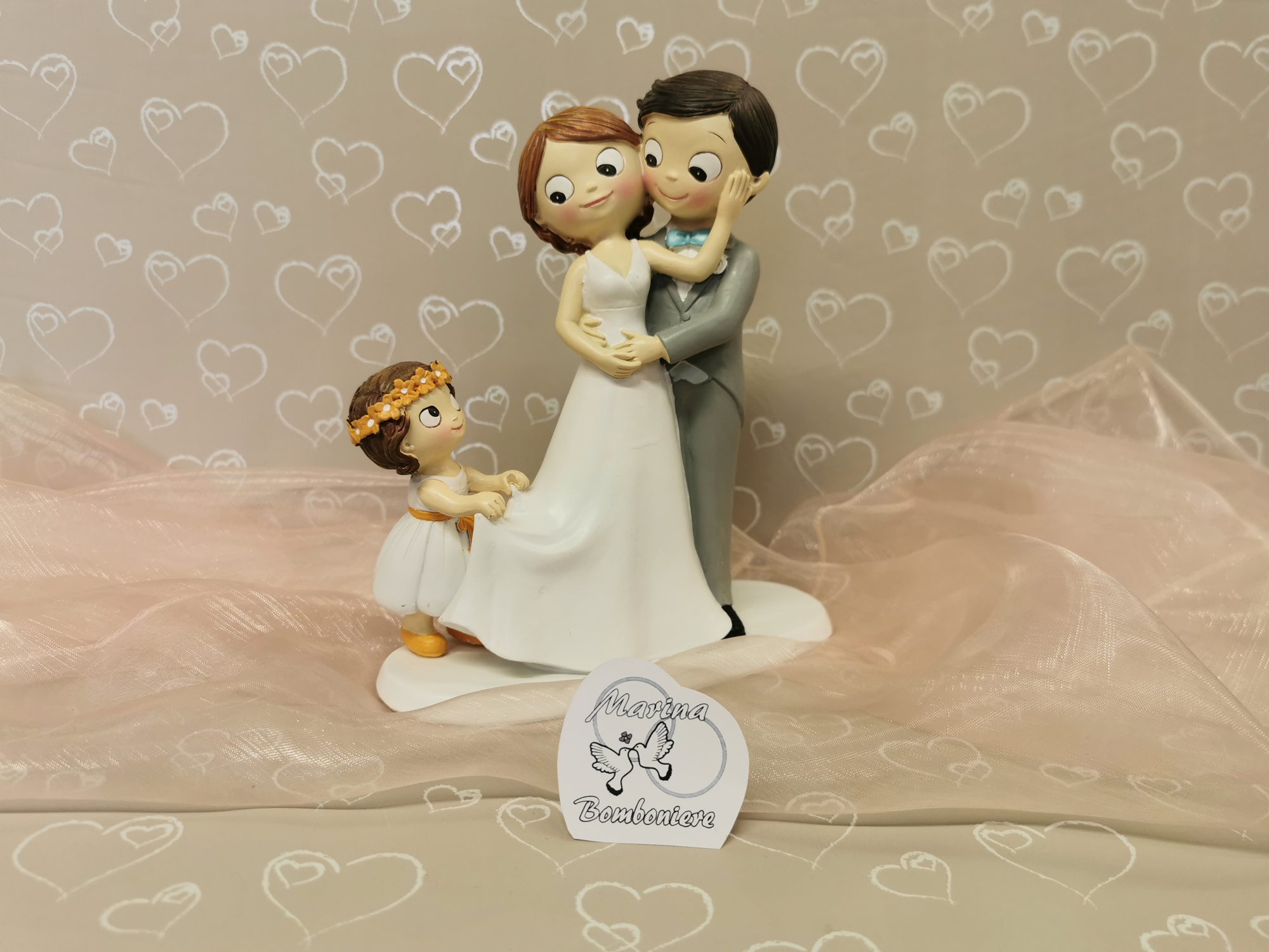 sposini con bambina cake topper