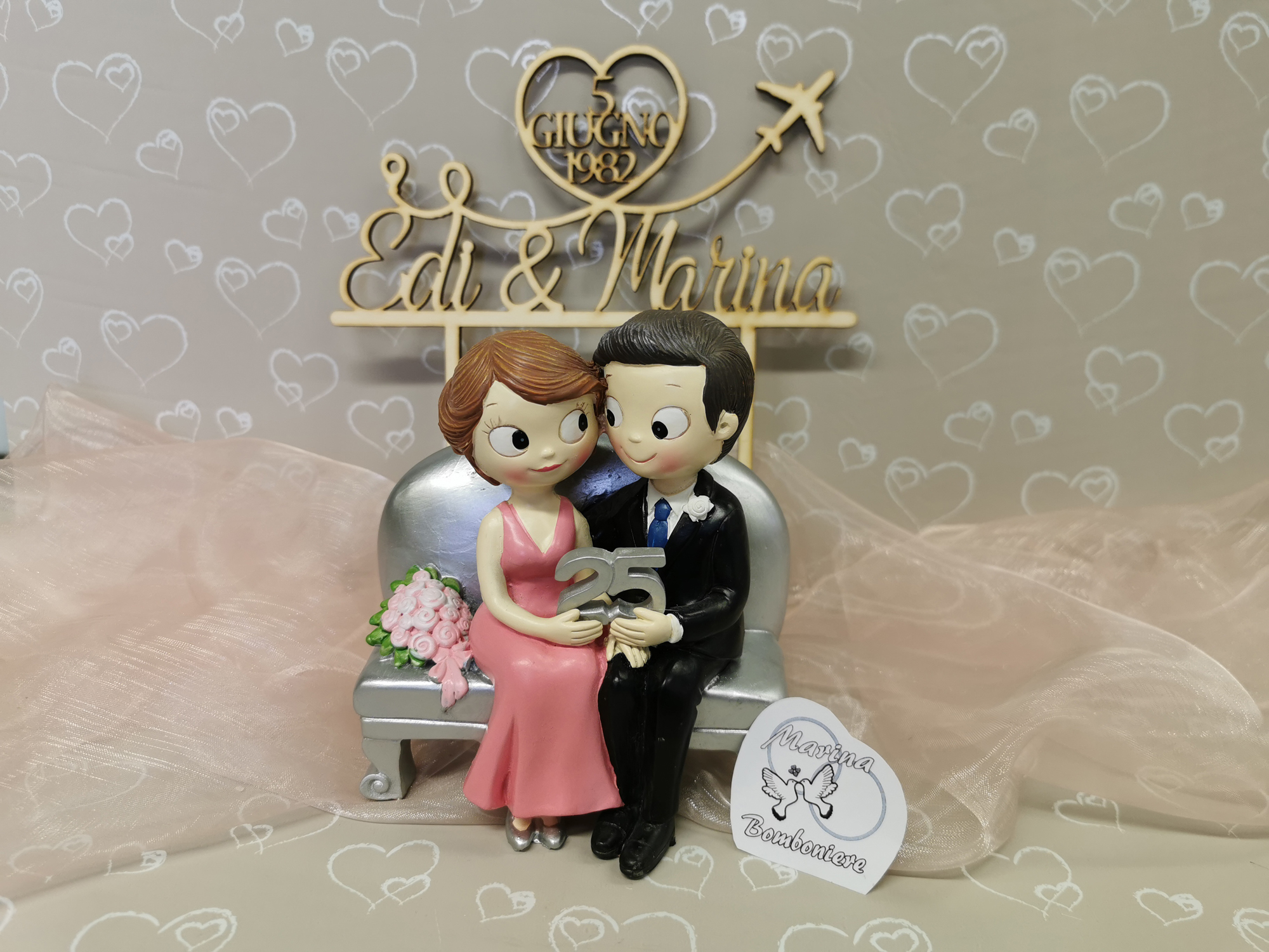 cake topper nozze d'argento