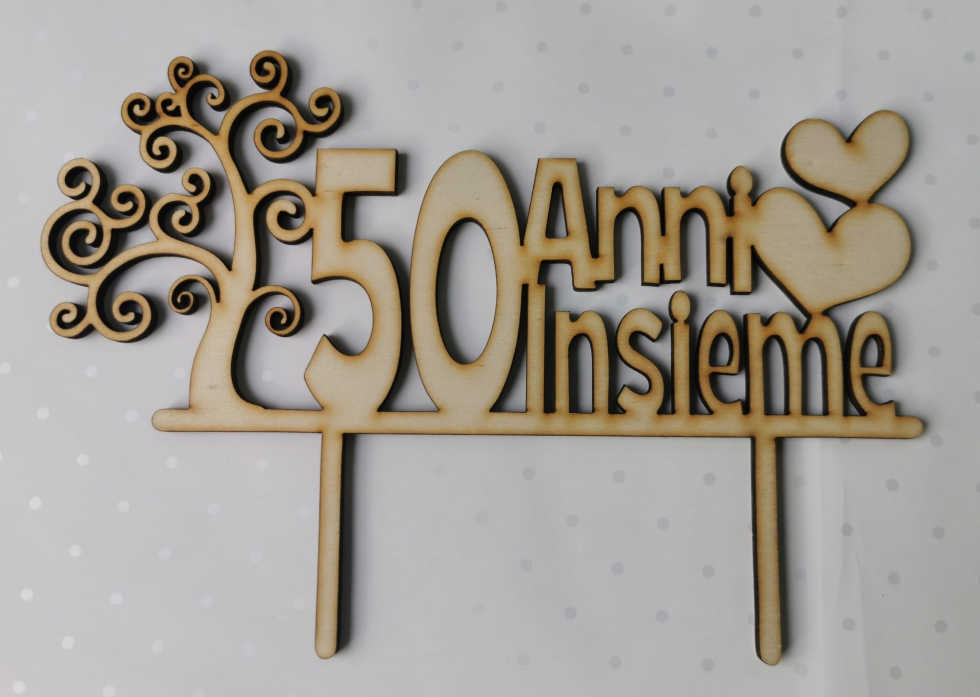 cake topper 50° anniversario