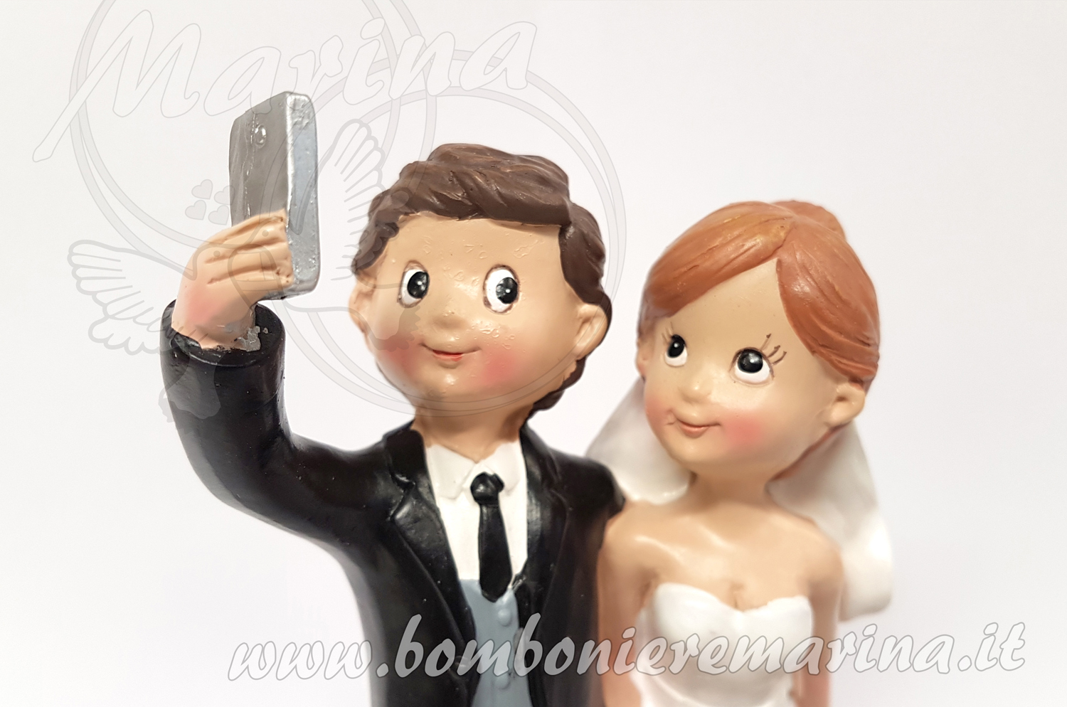 coppia sposi selfie