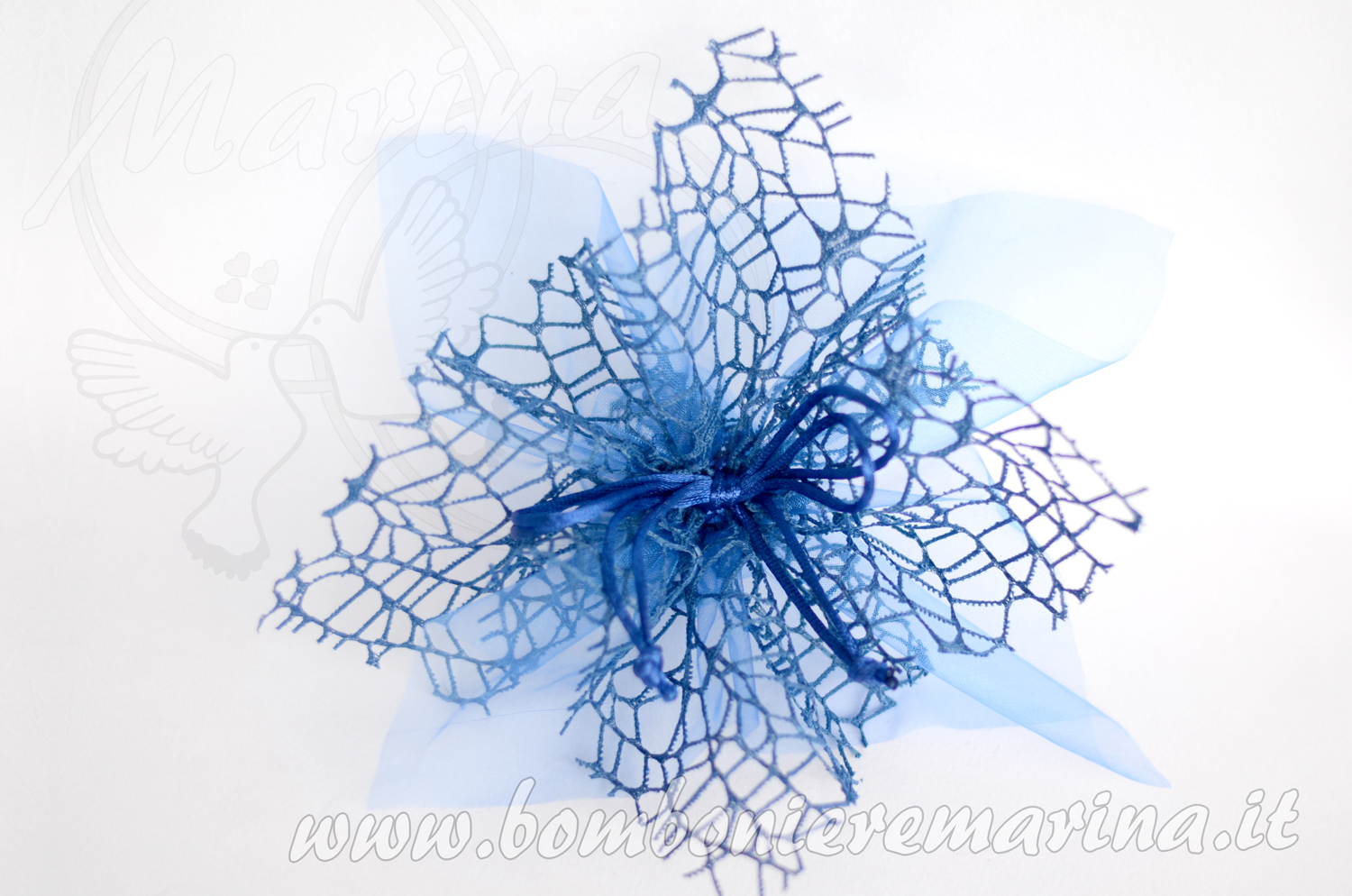 Tulle rete Spider con tirante sacchetto bomboniere Azzurro Rosa bianco blu