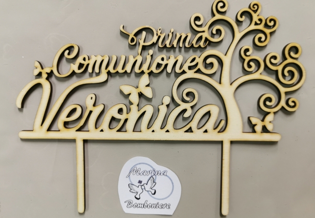 cake topper comunione con nome