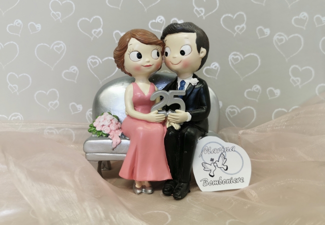 cake topper 25° anniversario